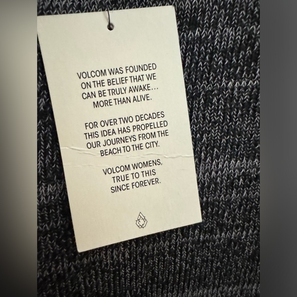 NWT-VOLCOM Gray Striped Lightweight Open Cardigan; Sz Small **Smoke Free Home** - Picture 3 of 8